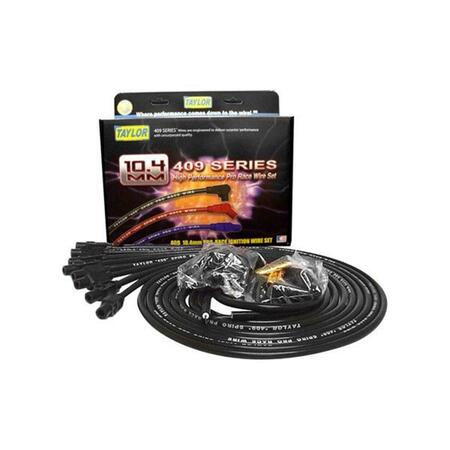 TAYLOR CABLE 180 deg Spiro Pro Race Ignition Wire Set, Black for 8 Cylinders Engine 79055